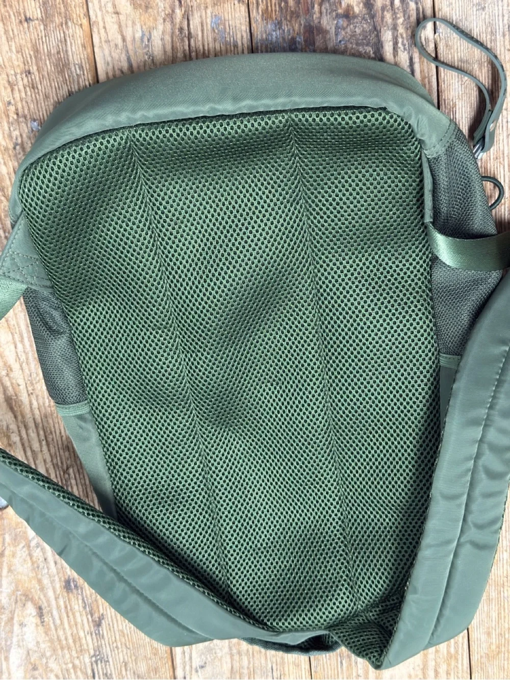 BearPaw Olive Green Backpack with Bungee Front